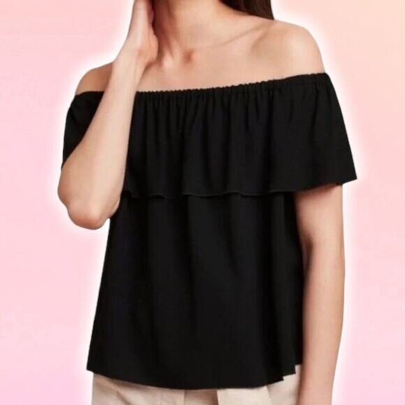 Wilfred Tops - WILFRED Aritzia Promener Off Shoulder Top Sz XS Silk Trim